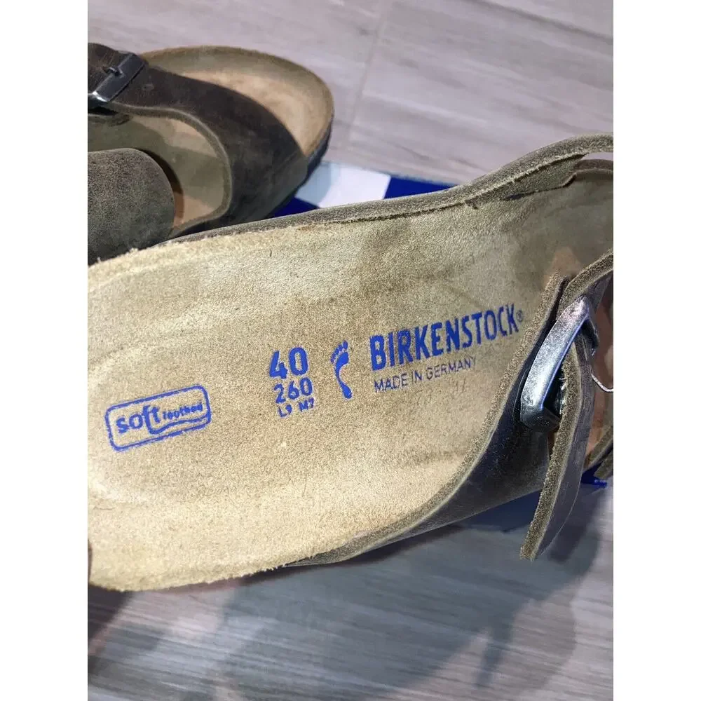 Birkenstock Arizona Leather Sandal Khaki Brown 1019377 Women UK 40 US 9 Narrow - Picture 4 of 16